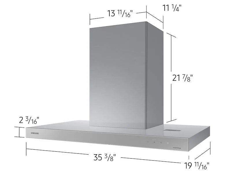 Samsung NK36CB600WCGAA 36" Bespoke Smart Wall Mount Hood in Clean Grey - Image 2