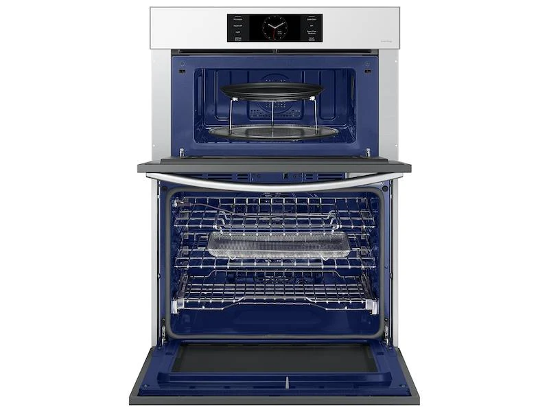 Samsung NQ70CB700D12AA Bespoke 30" Microwave Combination Wall Oven with with Flex Duo™ in White Glass - Image 8