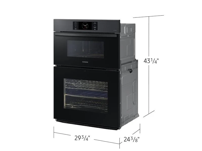 Samsung NQ70CG700DMTAA Bespoke 30" Microwave Combination Wall Oven with with Flex Duo™ in Matte Black Steel - Image 2