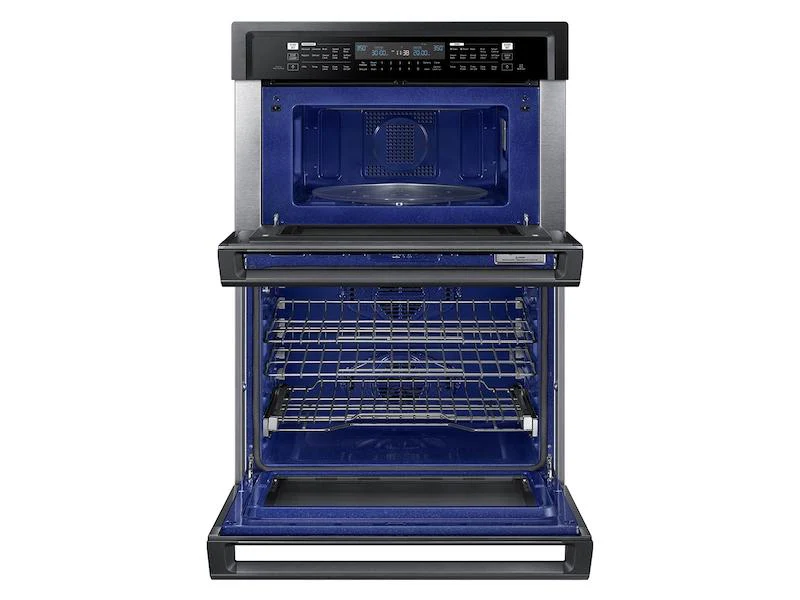 Samsung 30" Smart Microwave Combination Wall Oven with Steam Cook in Black Stainless Steel - Image 2
