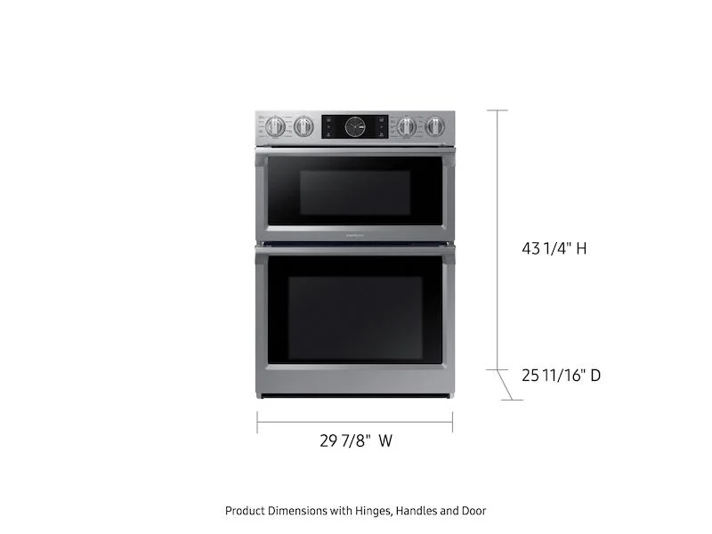 Samsung NQ70M7770DS 30" Smart Microwave Combination Wall Oven with Flex Duo™ in Stainless Steel - Image 3