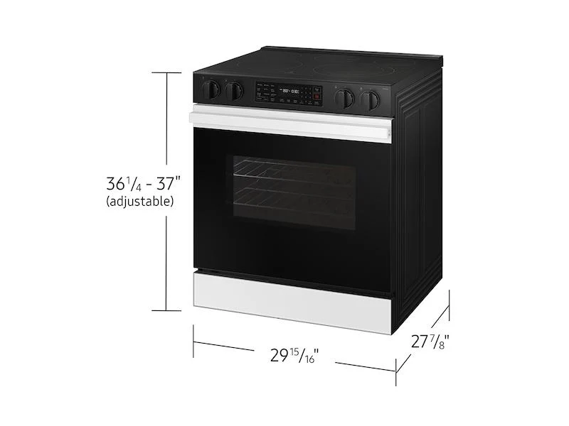 Samsung NSE6DB830012 Bespoke 6.3 cu. ft. Smart Slide-In Electric Range with Air Fry & Precision Knobs in White Glass - Image 2