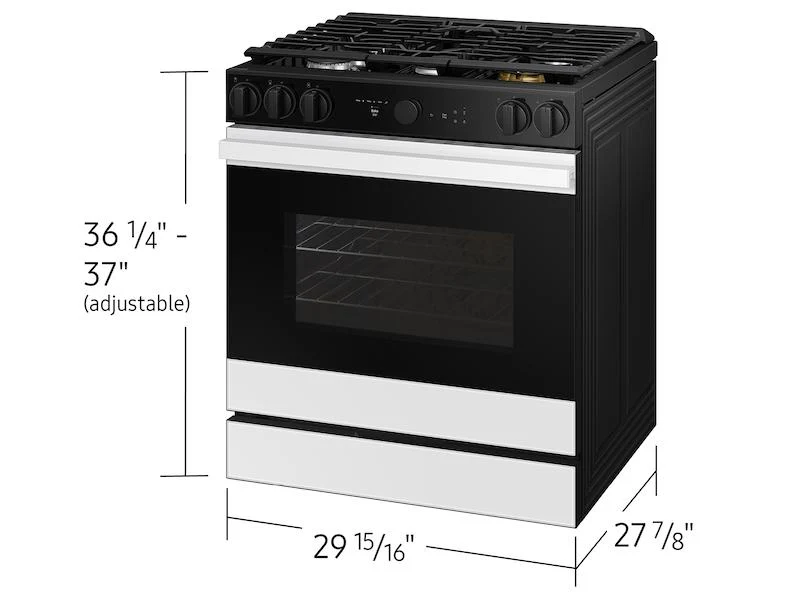 Samsung NSG6DB850012 Bespoke 6.0 cu. ft. Smart Slide-In Gas Range with Air Sous Vide & Air Fry in White Glass - Image 2