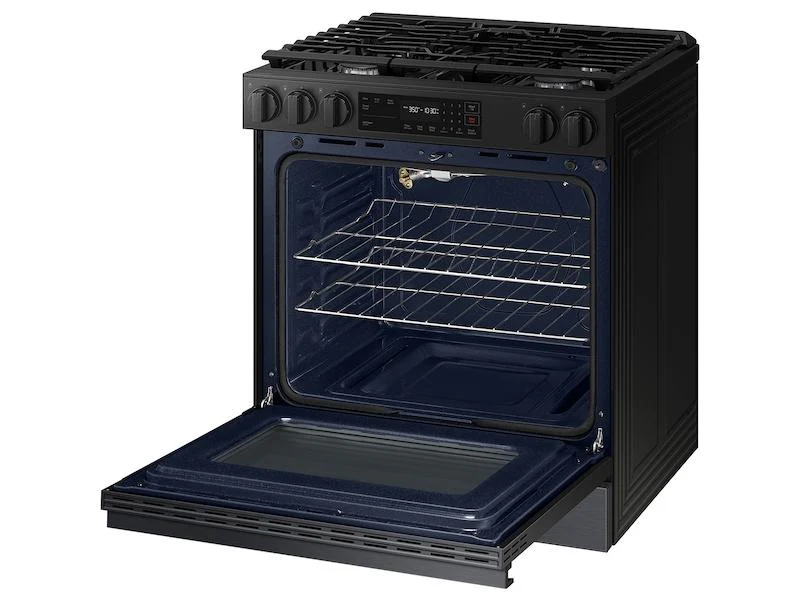 Samsung NSG6DG8100MT Bespoke 6.0 cu. ft. Smart Slide-In Gas Range with Precision Knobs in Matte Black Steel - Image 10