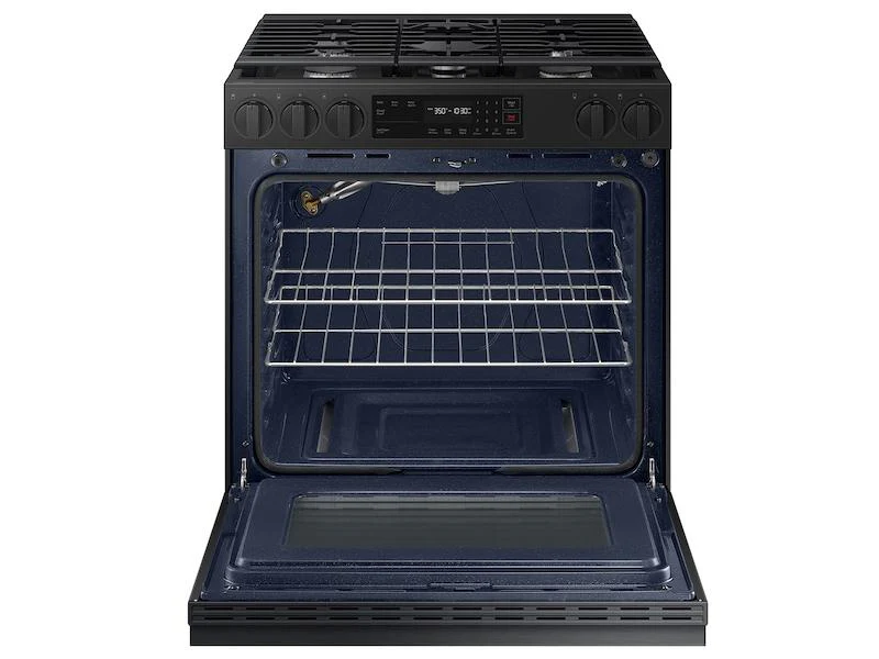 Samsung NSG6DG8100MT Bespoke 6.0 cu. ft. Smart Slide-In Gas Range with Precision Knobs in Matte Black Steel - Image 4