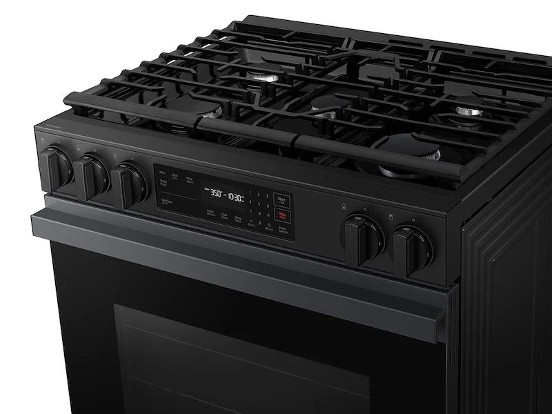 Samsung NSG6DG8100MT Bespoke 6.0 cu. ft. Smart Slide-In Gas Range with Precision Knobs in Matte Black Steel - Image 7