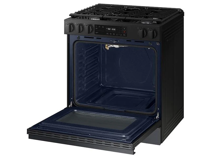 Samsung NSG6DG8100MT Bespoke 6.0 cu. ft. Smart Slide-In Gas Range with Precision Knobs in Matte Black Steel - Image 9