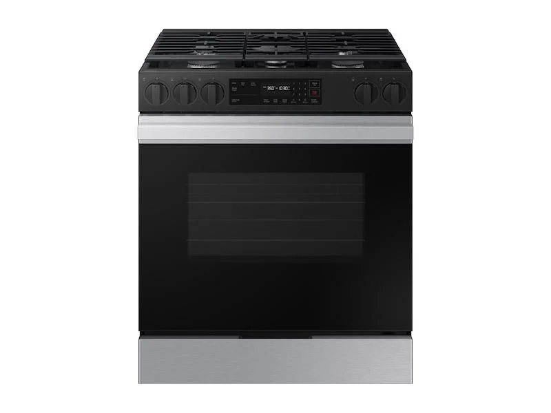 Samsung NSG6DG8100SR Bespoke 6.0 cu. ft. Smart Slide-In Gas Range with Precision Knobs in Stainless Steel