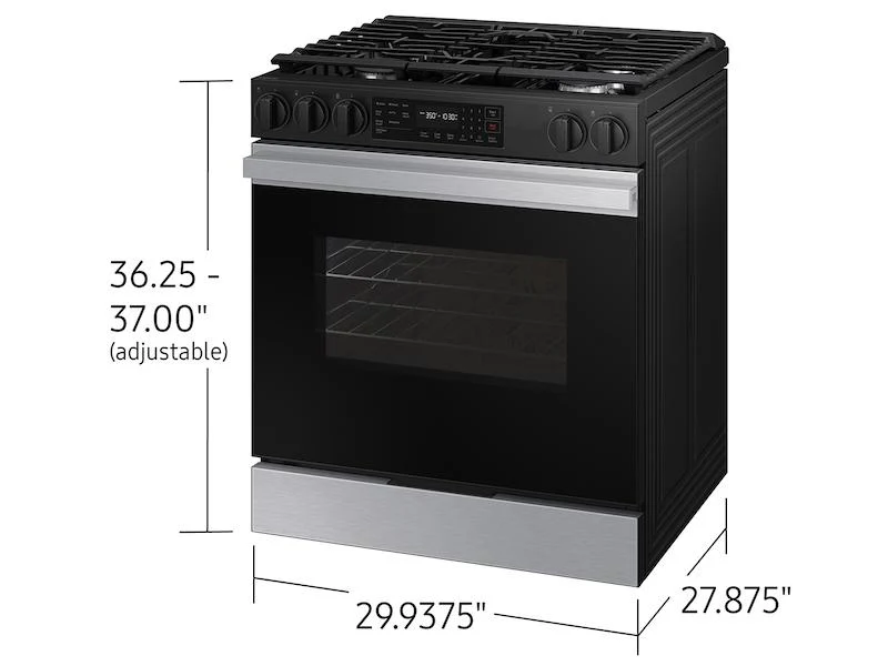 Samsung NSG6DG8100SR Bespoke 6.0 cu. ft. Smart Slide-In Gas Range with Precision Knobs in Stainless Steel - Image 2