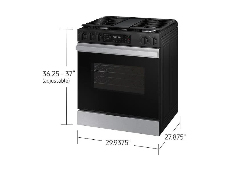 Samsung NSG6DG8300SR Bespoke 6.0 cu. ft. Smart Slide-In Gas Range with Air Fry & Precision Knobs in Stainless Steel - Image 2