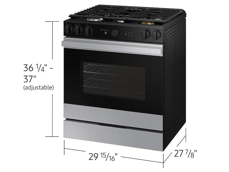 Samsung NSG6DG8500SR Bespoke 6.0 cu. ft. Smart Slide-In Gas Range with Air Sous Vide & Air Fry in Stainless Steel - Image 2
