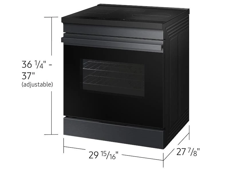 Samsung NSI6DG9100MT Bespoke 6.3 cu. ft. Smart Slide-In Induction Range with Anti-Scratch Glass Cooktop in Matte Black Steel - Image 2