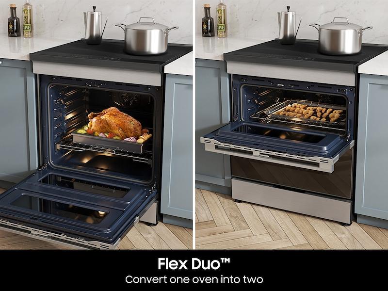 Samsung NSI6DG9550SR Bespoke Smart Slide-In Induction Range 6.3 cu. ft. with Flex Duo™ & Ambient Edge Lighting™ in Stainless Steel - Image 4