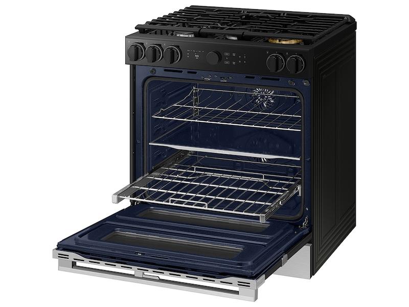 Samsung NSY6DG8550SR Bespoke Smart Slide-In Dual Fuel Range 6.3 cu. ft. with Flex Duo™ & Illuminated Precision Knobs in Stainless Steel - Image 7