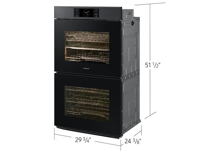 Samsung NV51CG700DMTAA Bespoke 30" Matte Black Steel Double Wall Oven with AI Pro Cooking™ Camera - Image 2