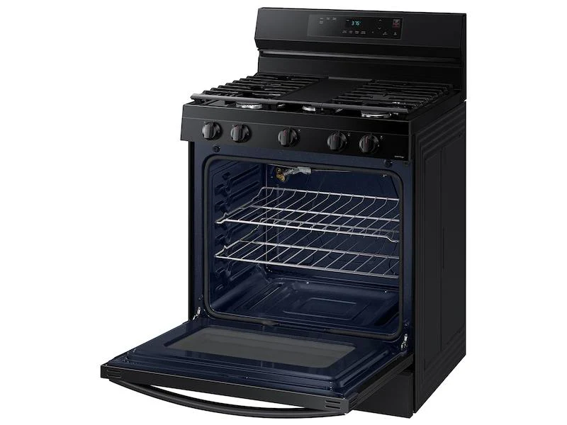 Samsung NX60A6111SB 6.0 cu. ft. Smart Freestanding Gas Range with Integrated Griddle in Black - Image 9