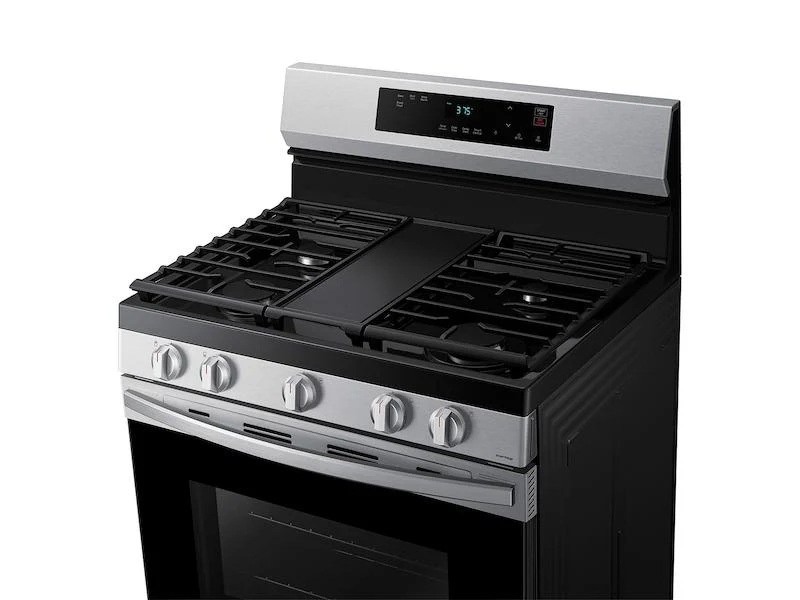 Samsung NX60A6111SS 6.0 cu. ft. Smart Freestanding Gas Range with Integrated Griddle in Stainless Steel - Image 7
