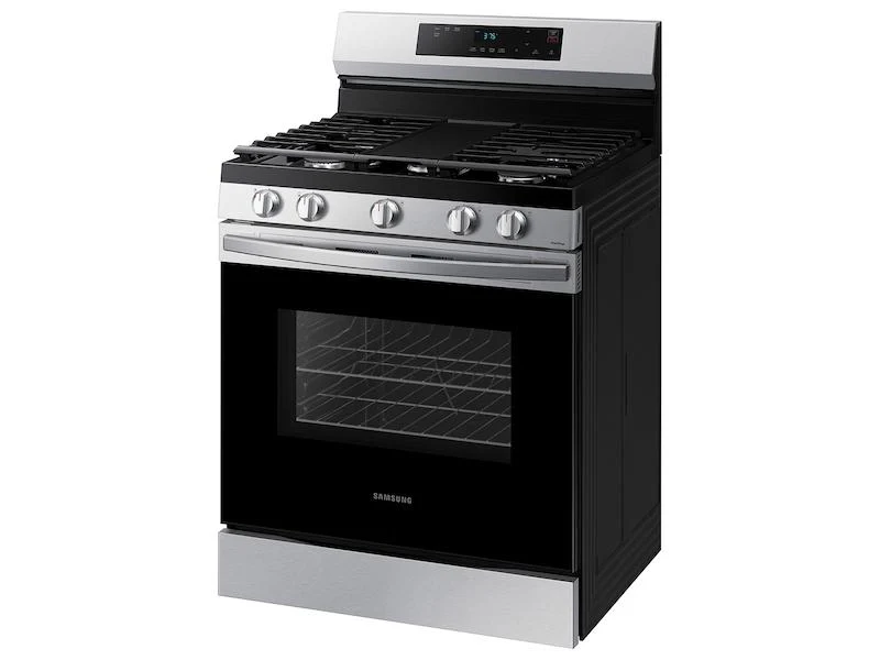 Samsung NX60A6111SS 6.0 cu. ft. Smart Freestanding Gas Range with Integrated Griddle in Stainless Steel - Image 8