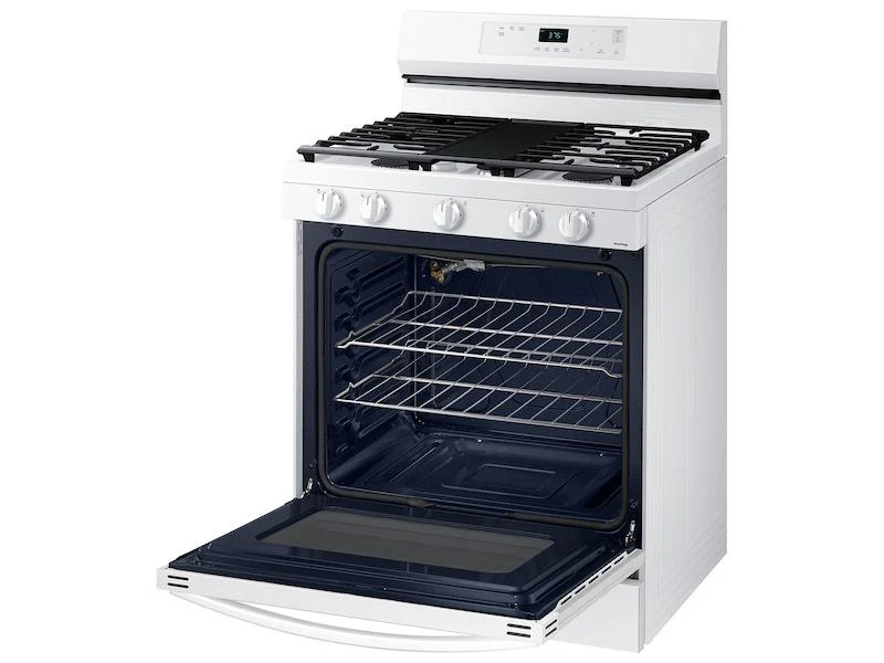 6.0 cu. ft. Smart Freestanding Gas Range with Integrated Griddle in White - Image 9