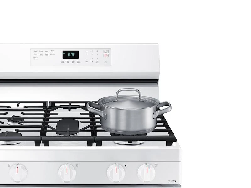 6.0 cu. ft. Smart Freestanding Gas Range with Integrated Griddle in White - Image 4