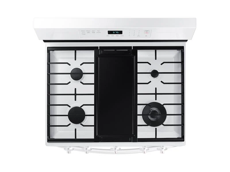 6.0 cu. ft. Smart Freestanding Gas Range with Integrated Griddle in White - Image 5