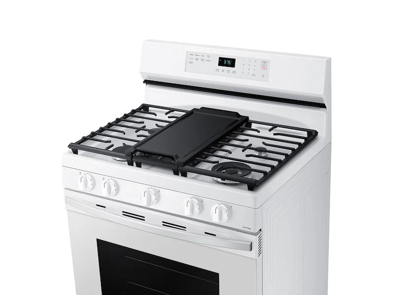 6.0 cu. ft. Smart Freestanding Gas Range with Integrated Griddle in White - Image 7