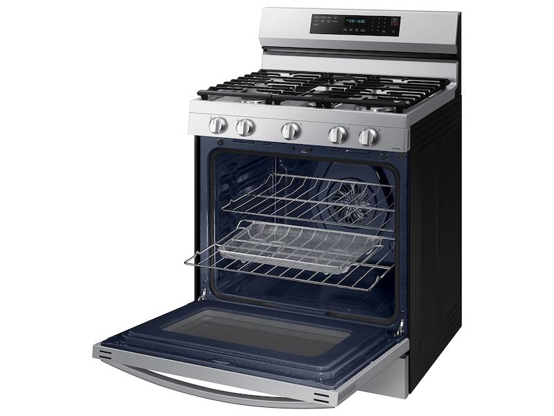 Samsung NX60A6711SS 6.0 cu. ft. Smart Freestanding Gas Range with No-Preheat Air Fry, Convection+ & Stainless Cooktop in Stainless Steel - Image 9