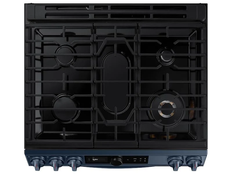 Bespoke Smart Slide-in Gas Range 6.0 cu. ft. with Smart Dial, Air Fry & Wi-Fi in Navy Steel - Image 8