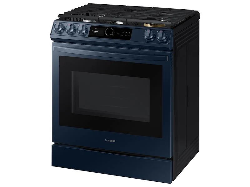 Bespoke Smart Slide-in Gas Range 6.0 cu. ft. with Smart Dial, Air Fry & Wi-Fi in Navy Steel - Image 9