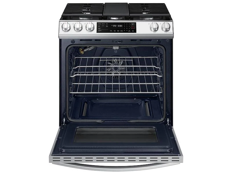 Bespoke 6.0 cu. ft. Smart Slide-in Gas Range with Air Fry & Convection in White Glass - Image 5
