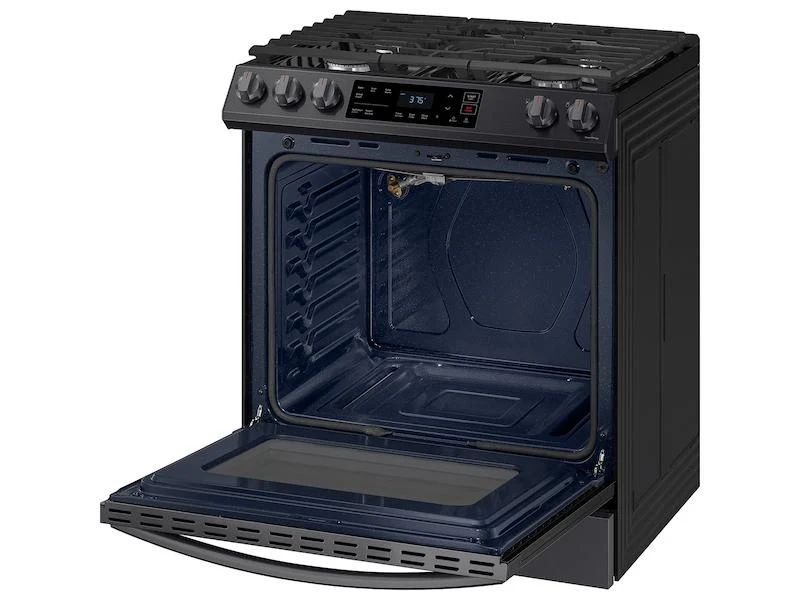Samsung 6.0 cu. ft. Smart Slide-in Gas Range in Black Stainless Steel - Image 10