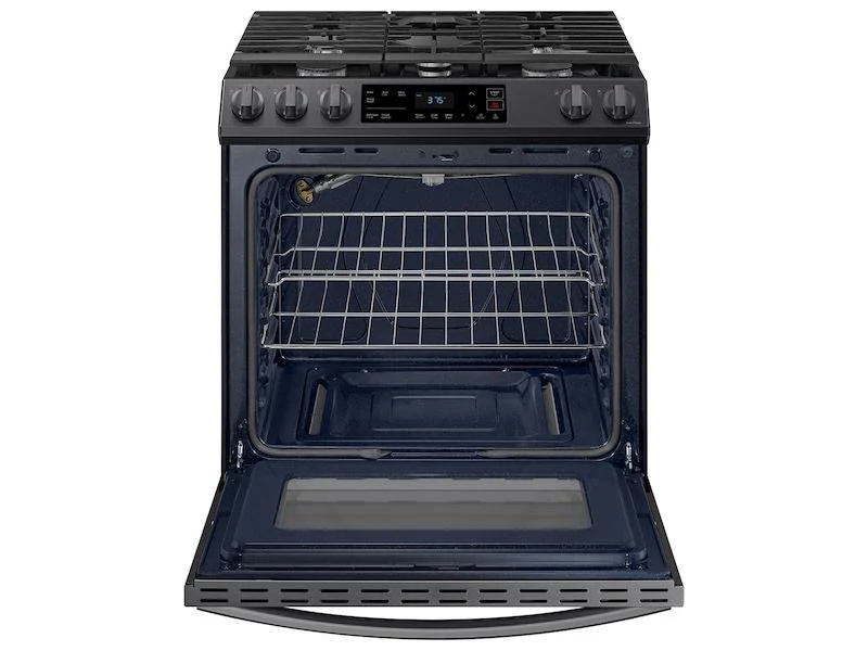 Samsung 6.0 cu. ft. Smart Slide-in Gas Range in Black Stainless Steel - Image 4