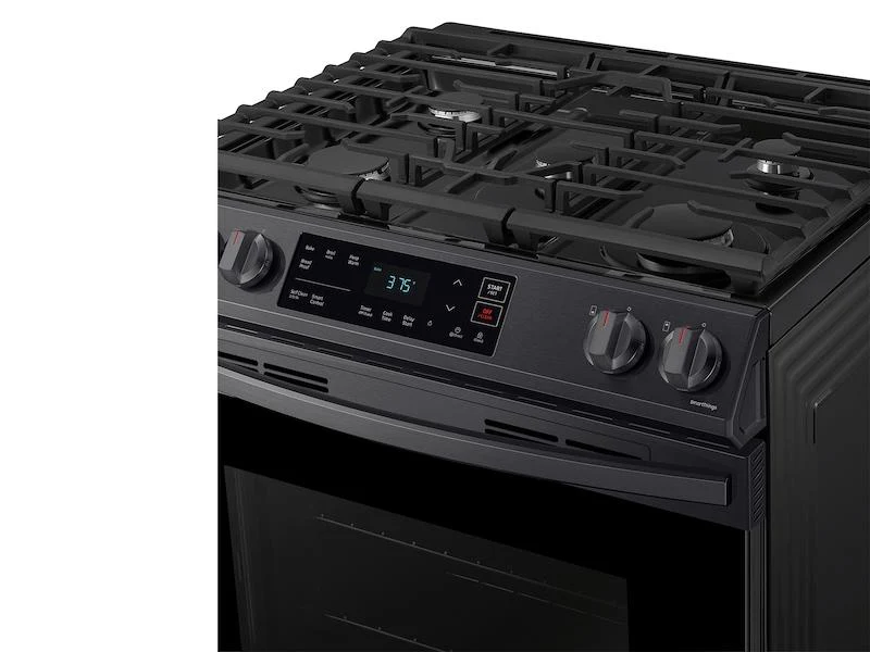 Samsung 6.0 cu. ft. Smart Slide-in Gas Range in Black Stainless Steel - Image 5