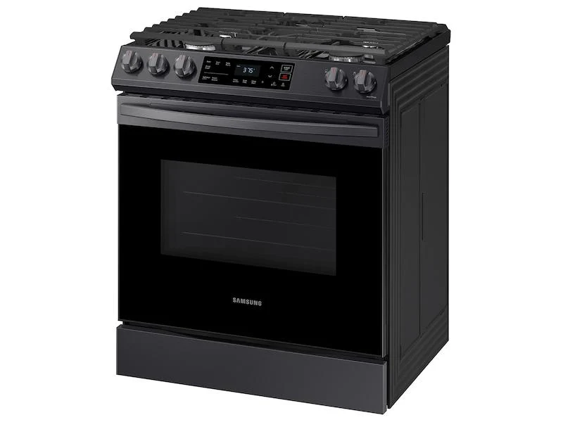 Samsung 6.0 cu. ft. Smart Slide-in Gas Range in Black Stainless Steel - Image 8