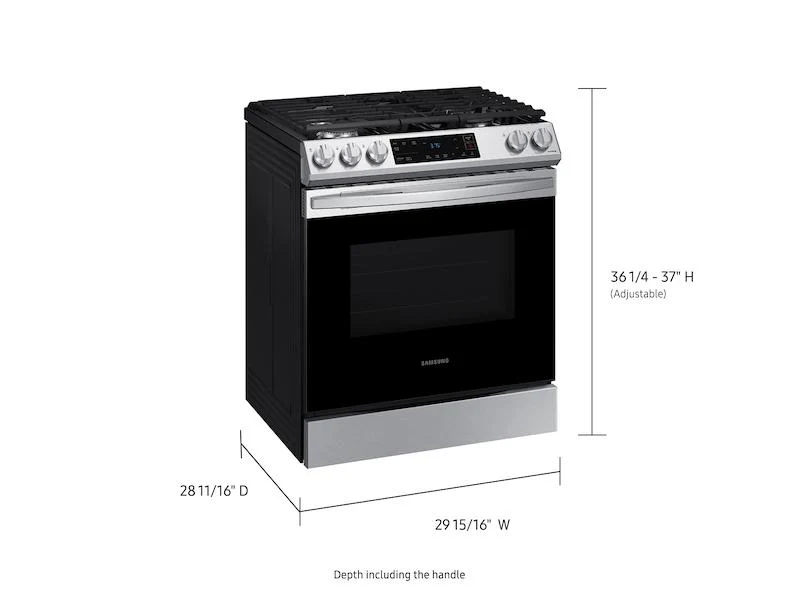 SAMSUNG 6.0 cu. ft. Smart Slide-in Gas Range in Stainless Steel - Image 2