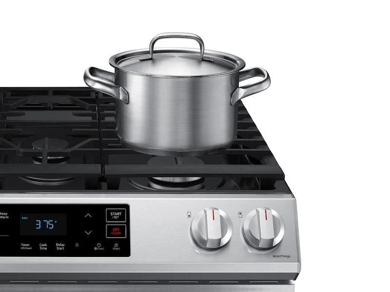 SAMSUNG 6.0 cu. ft. Smart Slide-in Gas Range in Stainless Steel - Image 6