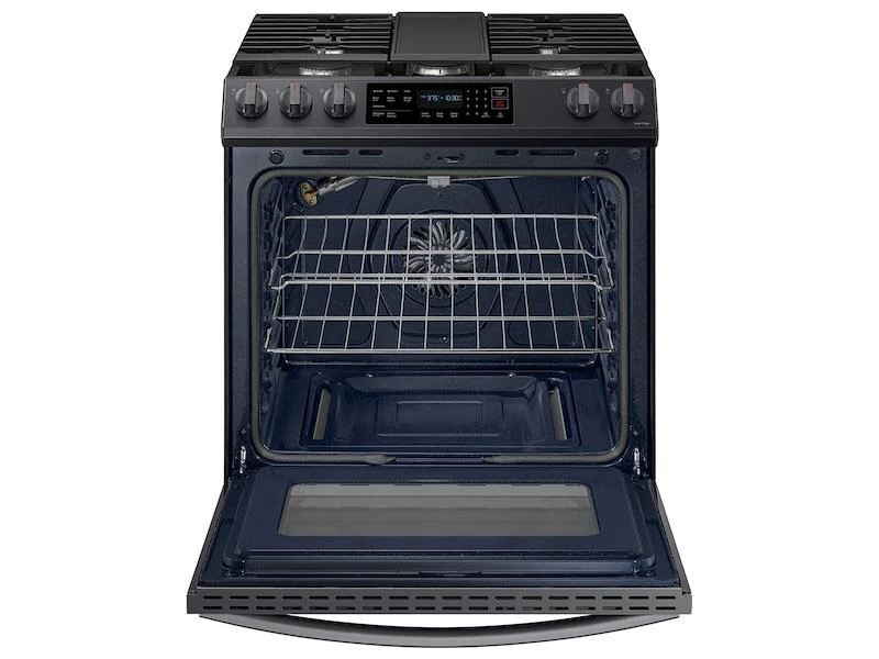 6.0 cu. ft. Smart Slide-in Gas Range with Convection in Black Stainless Steel - Image 4