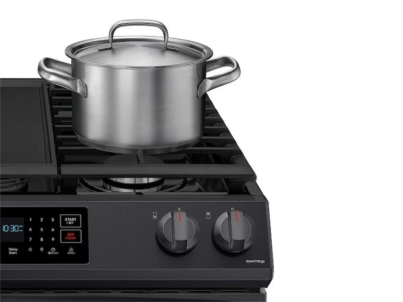6.0 cu. ft. Smart Slide-in Gas Range with Convection in Black Stainless Steel - Image 6