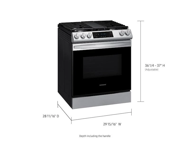 Samsung 6.0 cu. ft. Smart Slide-in Gas Range with Convection in Stainless Steel - Image 2