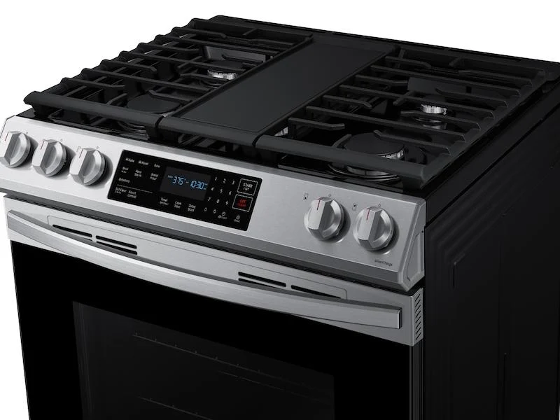 Samsung 6.0 cu. ft. Smart Slide-in Gas Range with Convection in Stainless Steel - Image 5