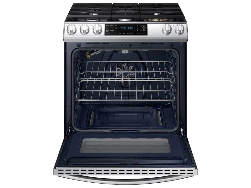 Samsung 6.0 cu. ft. Smart Slide-in Gas Range with Air Fry in Stainless Steel - Image 4