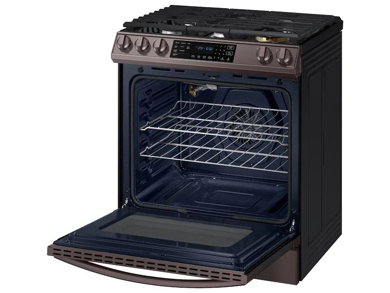Samsung 6.0 cu ft. Smart Slide-in Gas Range with Air Fry in Tuscan Stainless Steel - Image 10