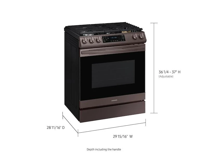 Samsung 6.0 cu ft. Smart Slide-in Gas Range with Air Fry in Tuscan Stainless Steel - Image 3