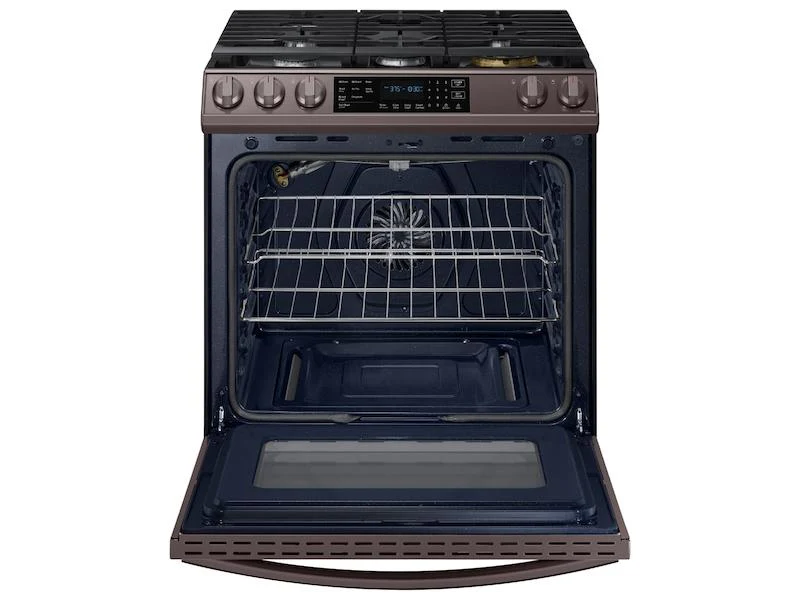 Samsung 6.0 cu ft. Smart Slide-in Gas Range with Air Fry in Tuscan Stainless Steel - Image 5