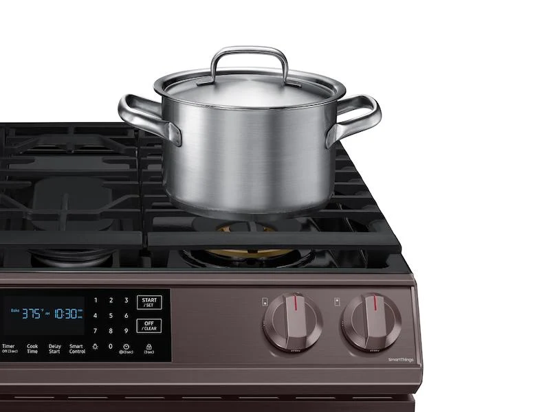 Samsung 6.0 cu ft. Smart Slide-in Gas Range with Air Fry in Tuscan Stainless Steel - Image 7
