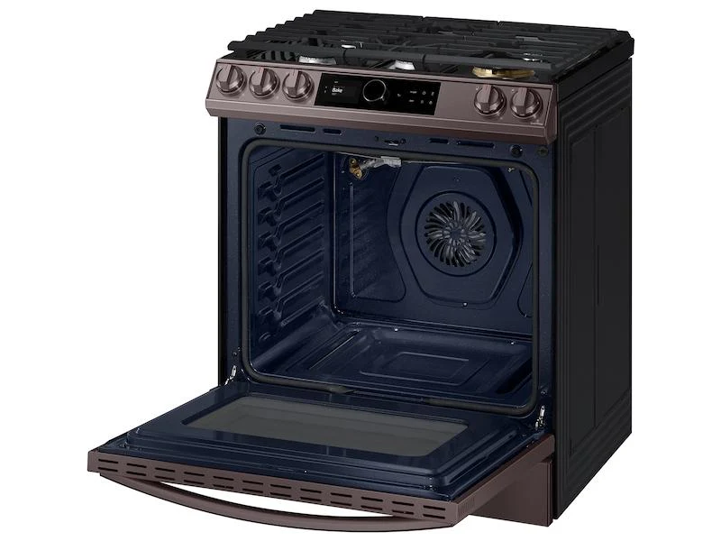 Bespoke Smart Slide-in Gas Range 6.0 cu. ft. with Smart Dial, Air Fry & Wi-Fi in Tuscan Steel - Image 11