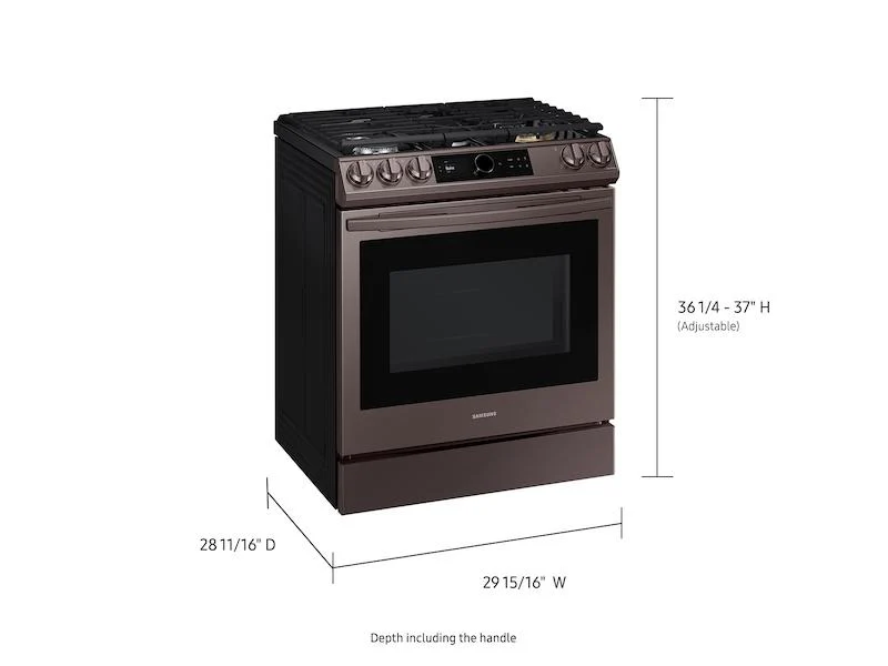 Bespoke Smart Slide-in Gas Range 6.0 cu. ft. with Smart Dial, Air Fry & Wi-Fi in Tuscan Steel - Image 3