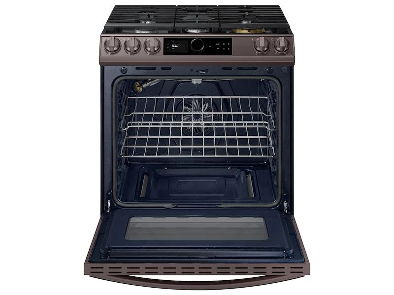 Bespoke Smart Slide-in Gas Range 6.0 cu. ft. with Smart Dial, Air Fry & Wi-Fi in Tuscan Steel - Image 5
