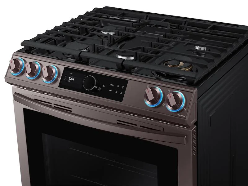 Bespoke Smart Slide-in Gas Range 6.0 cu. ft. with Smart Dial, Air Fry & Wi-Fi in Tuscan Steel - Image 6