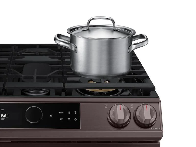 Bespoke Smart Slide-in Gas Range 6.0 cu. ft. with Smart Dial, Air Fry & Wi-Fi in Tuscan Steel - Image 7